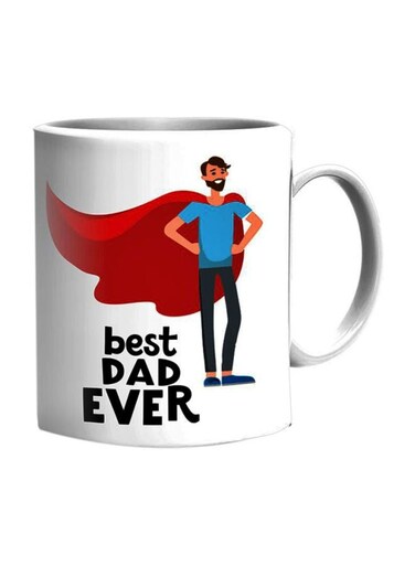 Best Dad Ever Printed Coffee Mug White/Black/Red