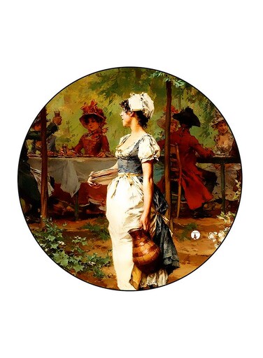 The Girl Printed Fridge Magnet Multicolour 5.5 x 5.5cm