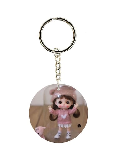 Doll Printed Double Sided Keychain