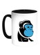 Cartoon Drawings Monkey Printed Coffee Mug White/Black 11ounce