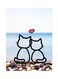 Cats Metal Plate Poster Multicolour 15 x 20cm