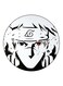 Ninja Printed Fridge Magnet White/Black/Red 5.5cm