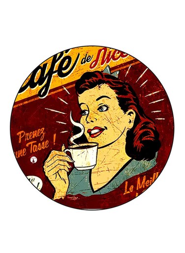 Vintage Art Printed Fridge Magnet Multicolour