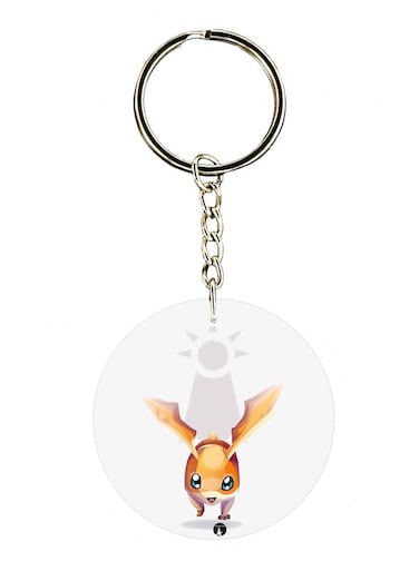 Anime Digimon Double Side Printed Keychain
