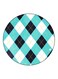 Lines Printed Fridge Magnet Blue/White/Green 5.5cm