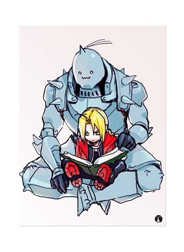 Anime Fullmetal Alchemist Metal Plate Poster Multicolour 15x20centimeter