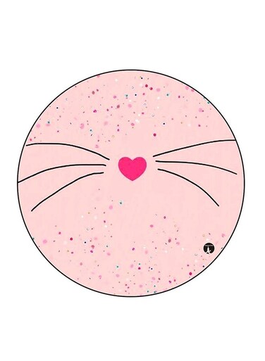 Cat Printed Fridge Magnet Multicolour 5.5 x 5.5cm