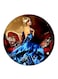 Woman Printed Fridge Magnet Round Multicolour