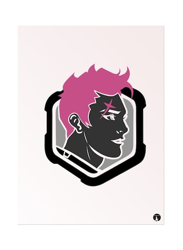 Metal Plate Of The Video Game Overwatch Poster Multicolour