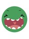 Funny Face Printed Fridge Magnet Green/k