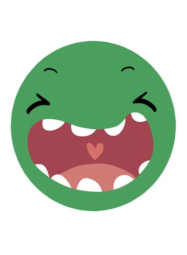 Funny Face Printed Fridge Magnet Green/k