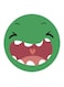 Funny Face Printed Fridge Magnet Green/k
