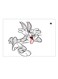 Printed Decorative Plate White/Blue/Pink 15 x 20cm
