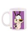 Cartoon Printed Coffee Mug White/Purple/Brown 11ounce