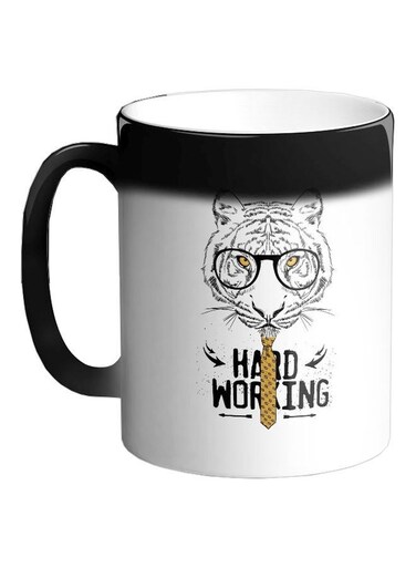 Hard Working Color Changing Coffee Mug Black 325ml