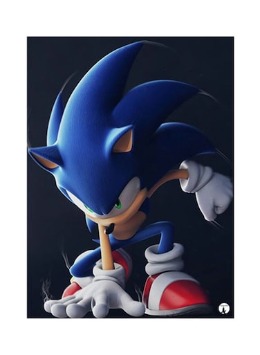 Video Game Sonic Metal Plate Poster Multicolor 15x20centimeter
