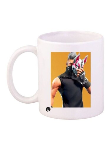 Fortnite Printed Coffee Mug White/Yellow/Black
