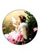 Girl Printed Fridge Magnet Multicolour