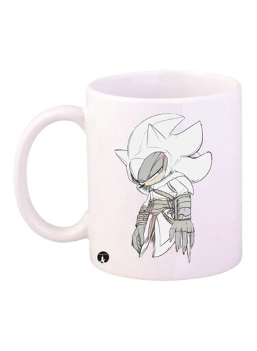 Sonic Hedgehog Printed Coffee Mug White/Grey