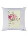 Flower Printed Cushion polyester White/Beige/Pink 30x30cm