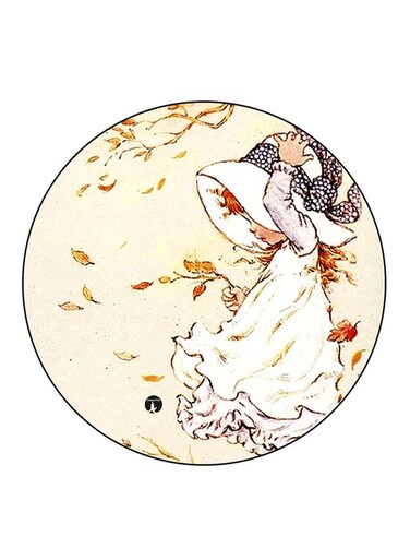 Girl Printed Fridge Magnet Multicolour