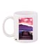 Nature Printed Coffee Mug White/Pink/Brown 11ounce