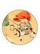 Vintage Art Printed Fridge Magnet Multicolour