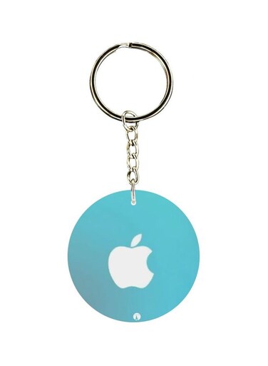 Single Sided Apple Logo Themed Keychain
