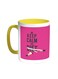 Keep Calm And Diet Printed Coffee Mug Yellow/White 11ounce