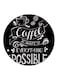 English Phrases Printed Fridge Magnet Black/White
