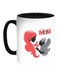 I Love You Mom Printed Coffee Mug Black/White/Red