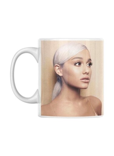Ceramic Printed Mug White/Beige/Black