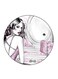 Girl Printed Fridge Magnet Multicolour 5.5 x 5.5cm