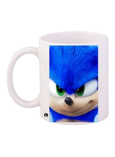 Cartoon Printed Coffee Mug White/Blue/Beige