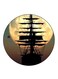 Ship Printed Fridge Magnet Round Multicolour