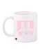 Rabbit Printed Coffee Mug White/Pink