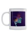 Girl Face Printed Mug White/Purple/Blue