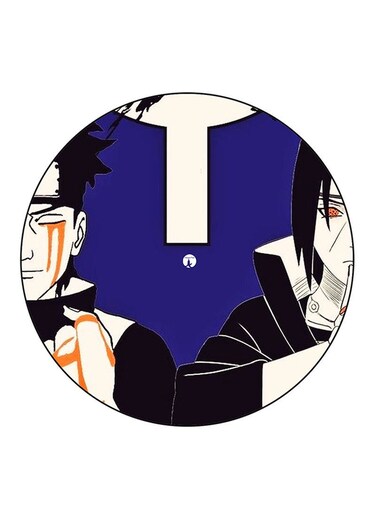 The Anime Naruto Printed Fridge Magnet Round Multicolour