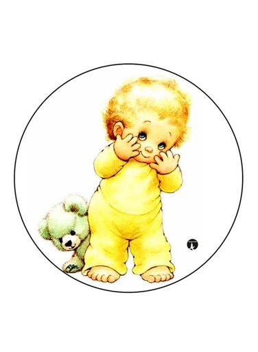 Baby Printed Fridge Magnet Round Multicolour