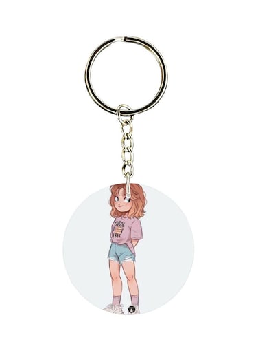 Girl Printed Keychain