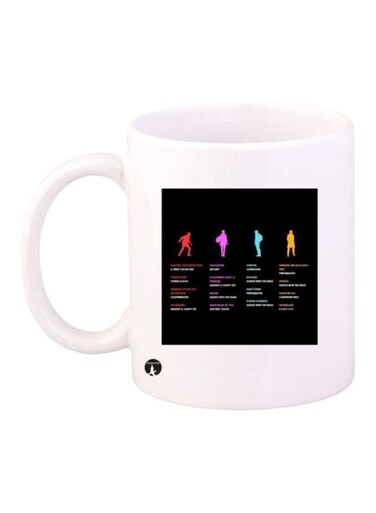 Printed Coffee Mug White/Black