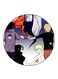 Anime Naruto Printed Fridge Magnet Round Multicolour