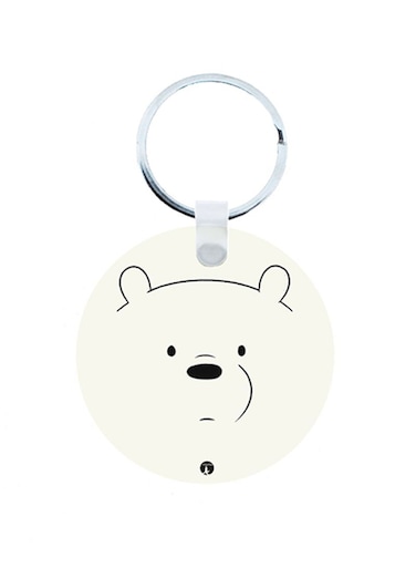 We Bare Bear Wooden Keychain