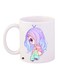 Anime Girl Printed Coffee Mug White/Purple/Green 11ounce