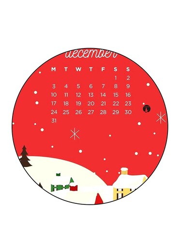 Calender Printed Fridge Magnet Multicolour 5.5 x 5.5cm