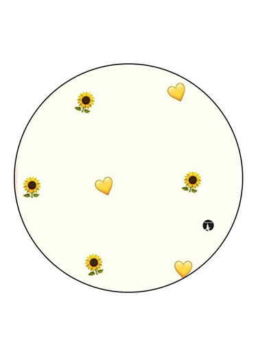 Emojis Printed Fridge Magnet Round Multicolour