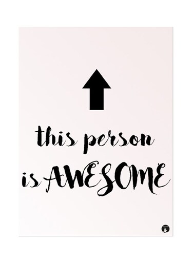 Metal Plate Of English Phrases Poster Pink/Black