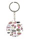 Double Sided Food Printed Keychain