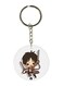 Double Sided Attack On Titan Printed Keychain Brown/Beige/Silver