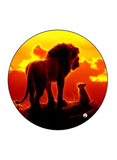 The Lion King Printed Fridge Magnet Black/Orange/Yellow 5.5 x 5.5cm